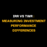 Black background with centered text “IRR vs TWR: Measuring Investment Performance Differences” in bold font, explaining key investment metrics used in portfolio performance analysis and reporting
