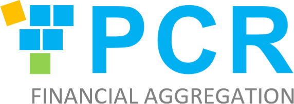 PCR-With-tagline-01 PCR logo with colorful block design, symbolizing advanced financial aggregation services for wealth advisors and families, a global data partner delivering secure, personalized data management