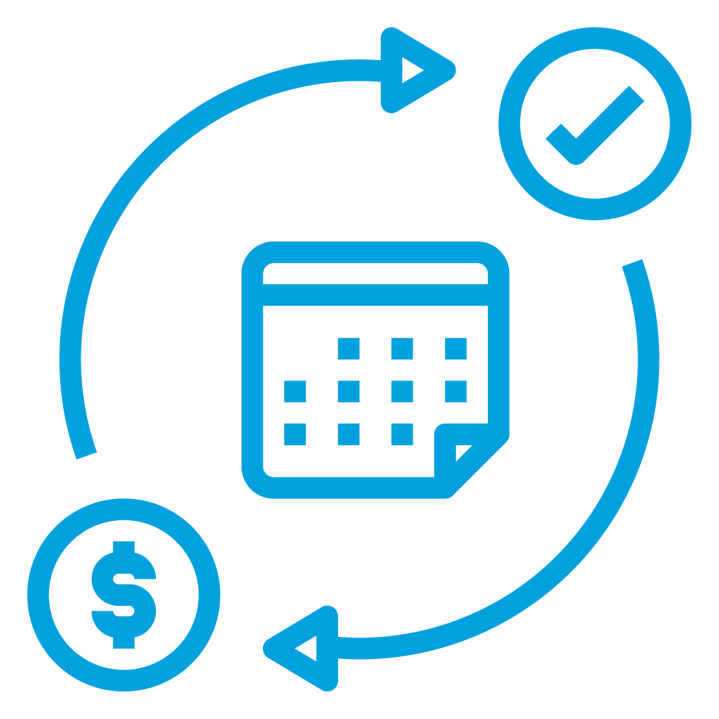 reconcile receivables with cash-flow based calendars